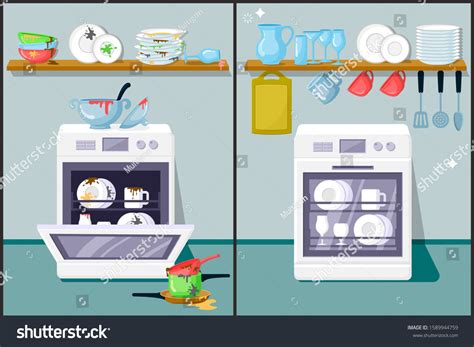 Loading Dishwasher Cartoon