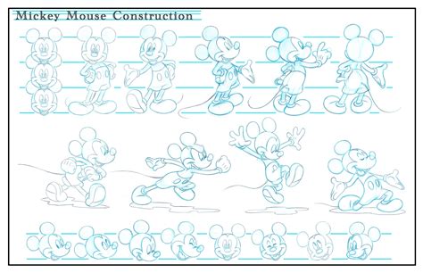 Robert Griggs Contemporary Mickey And Minnie Model Sheets