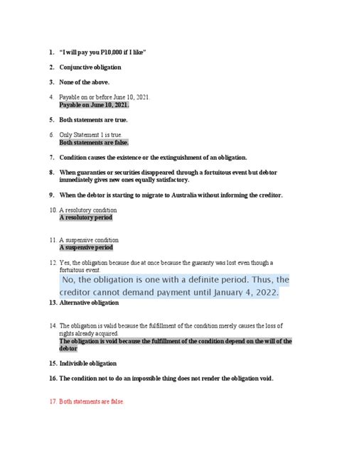 Quiz 2 Pure Obligations To Alternative Obligations Oblicon Pdf