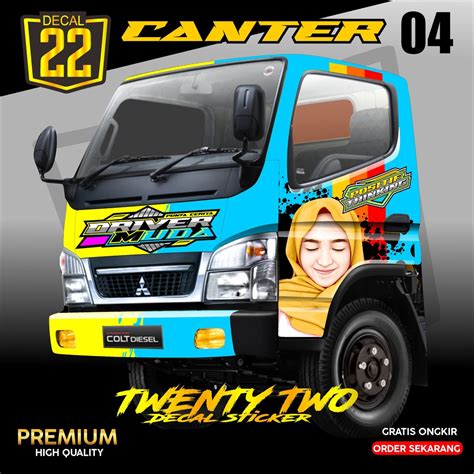 Jual STIKER TRUK CANTER DECAL STIKER TRUK CANTER STIKER MOBIL TRUK