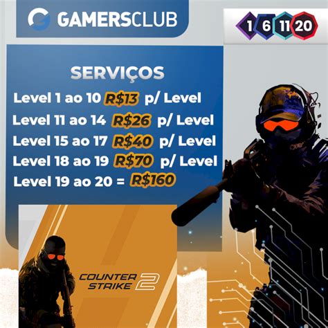 Desapego Games Counter Strike CS GO LEVEL BOOST NA GAMERSCLUB CS2