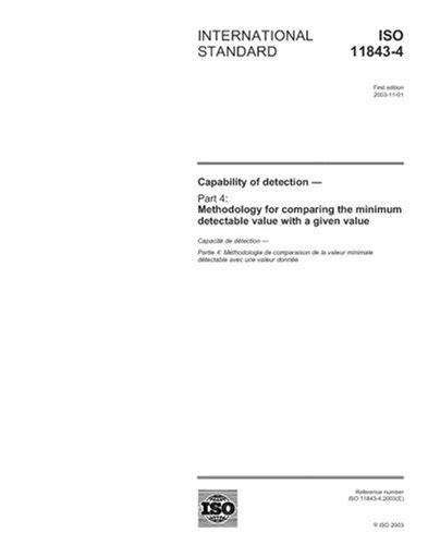 Iso 11843 42003 Capability Of Detection Part 4 Methodology For