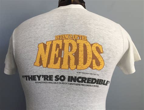 80s Vintage Revenge Of The Nerds 1984 I Love Nerds Movie Soundtrack T Shirt Small Etsy Adult