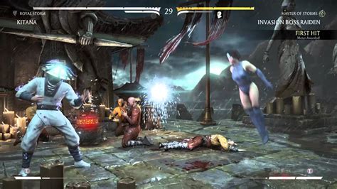 Mortal Kombat X Invasion Boss Raiden Master Of Storms Vs Klassic Kitana