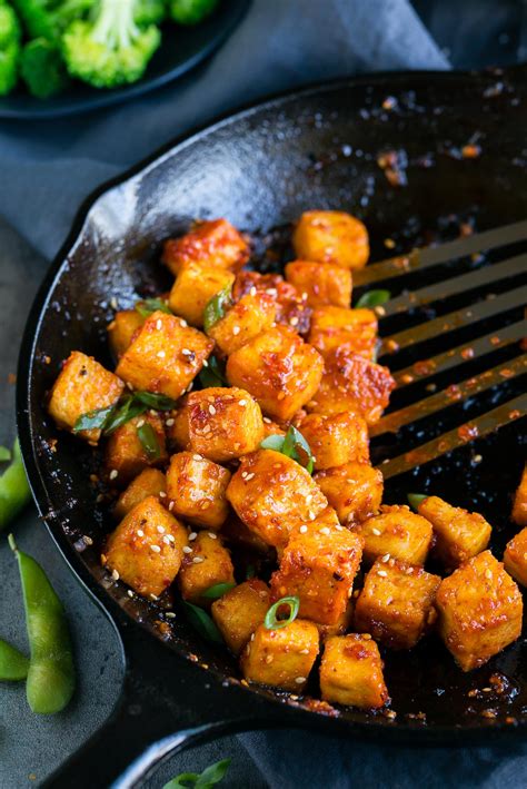 Sweet And Spicy Sriracha Tofu Peas And Crayons