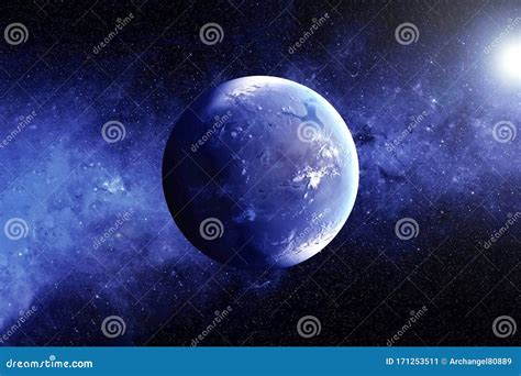 Exoplanet with the Atmosphere. Elements of this Image Were Furnished by ...