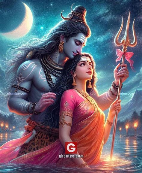 Most Beautiful Shiva Parvati Night Image Ghantee In 2024 Shiva