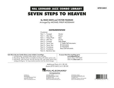 Seven Steps To Heaven Arr Michael Philip Mossman Conductor Score