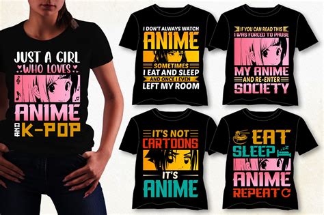 Anime T Shirt Design Bundle For Pod Graphic By T Shirt Design Bundle