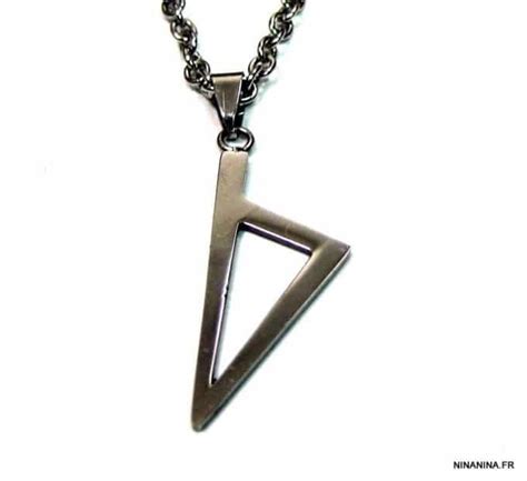 Collier Long Pendentif Corse Triangle Homme Acier Ninanina