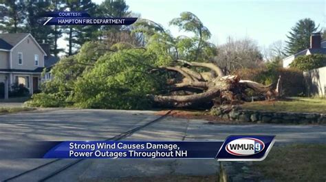 Strong Winds Bring Down Trees Power Lines Across Nh