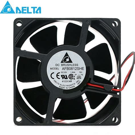 Voor Delta AFB0812SHE 8038 8CM 12V 1 0A 5000RPM 72 26CFM Krachtige Dual