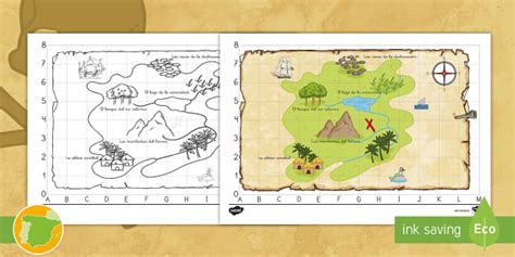 Mapa Encuentra El Tesoro De Los Piratas Teacher Made