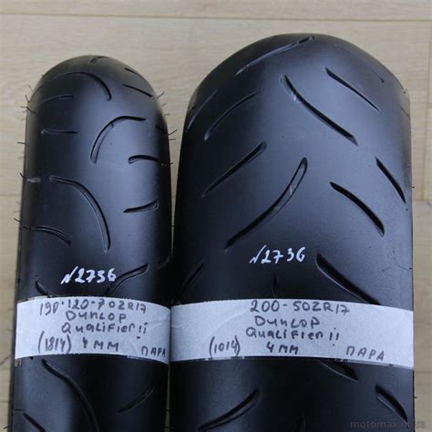 DUNLOP SPORTMAX QUALIFIER II 200 50ZR17 1014 120 70ZR17 1814 4mm