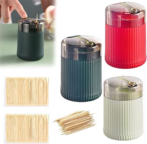 Amazon Woslxm Pop Up Automatic Toothpick Dispenser Creative