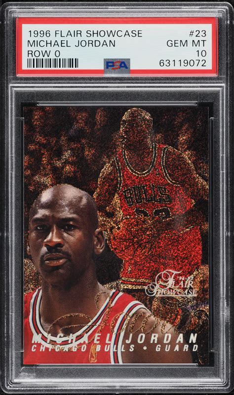 1996 Flair Showcase Row 0 Michael Jordan 23 PSA 10 GEM MINT Weekly