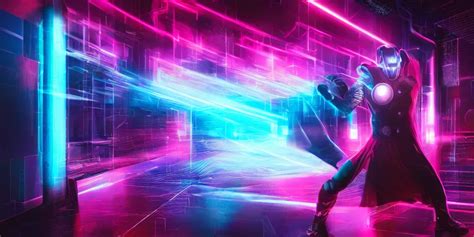 Thor Cyberspace Cyberpunk Neon Glow Rgb Hd 8k Stable