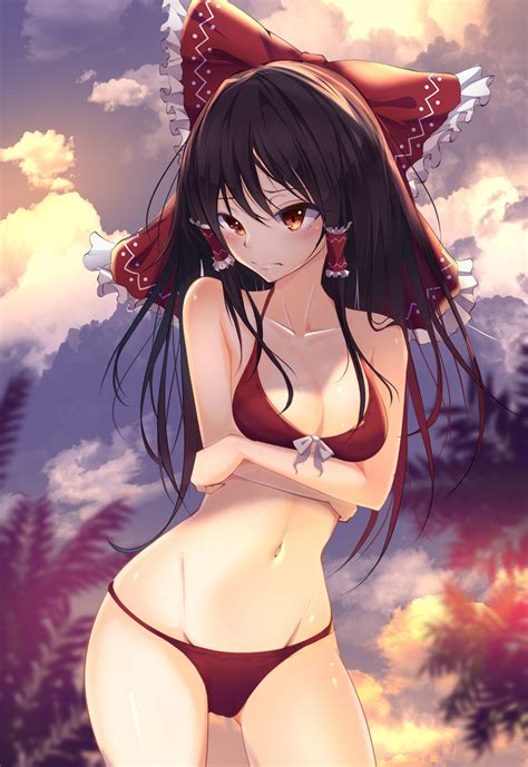 Оригинал https twitter Anime Ero Swim Reimu Hakurei Hakurei