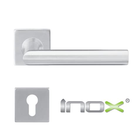 Дверная ручка INOX SG105 Frankfurt на квадратном основании