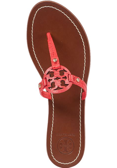 Tory Burch Mini Miller Flat Sandals In Red Lyst