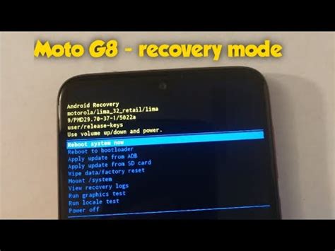 Motorola G8 Recovery Mode Hard Reset Factory Data Reset YouTube