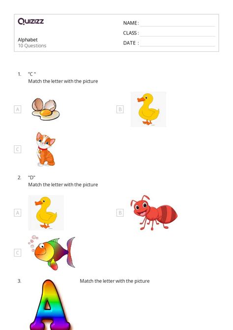 50 Alphabet Worksheets For 1st Grade On Quizizz Free And Printable