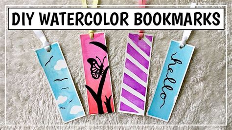 4 Easy DIY Watercolor Bookmark Ideas In this video you'll learn how to ...