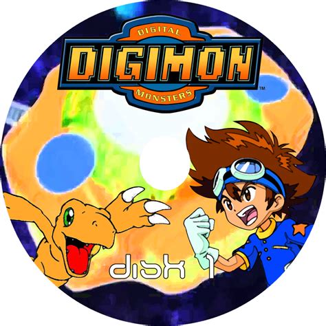 Digimon Adventure DVD Label 1 by focused-art on DeviantArt