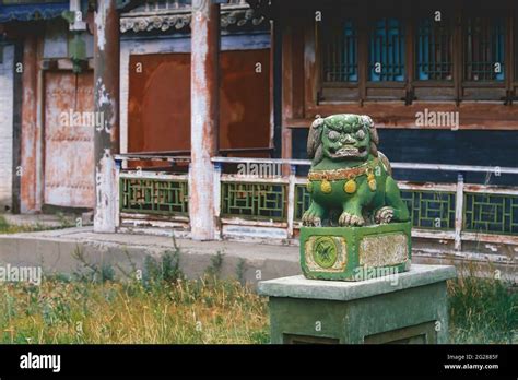 Buddhist statue representing a dragon, Bogd Khan Winter palace ...