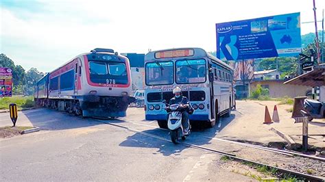 Gateman In Trouble Loaded School Bus Crossing Broken Railroad High