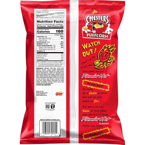 Chesters Corn Snacks Puffed Flamin Hot Flavored 59 Off