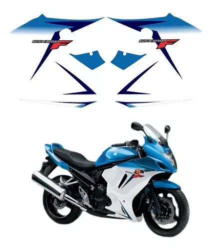 Kit Adesivos Suzuki Gsx 650f 2016 Branca E Azul Ca 14876 Frete grátis