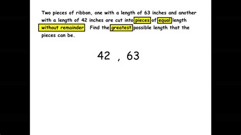 Creating Problems Involving Gcf And Lcm