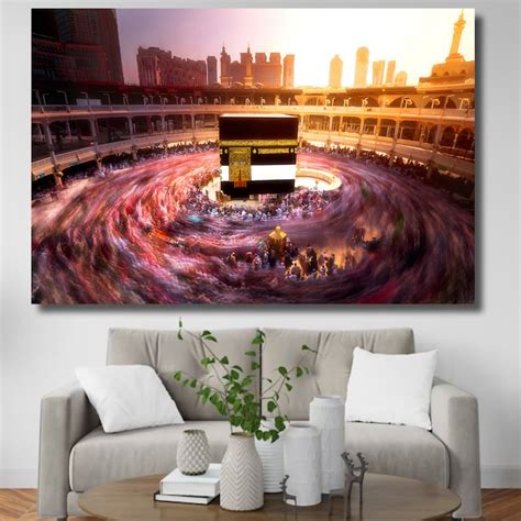 Mekka Extra Large Canvas Wall Art Kaaba Wall Art Natural And Vivid