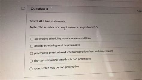 Solved Select All True Statements Note The Number Of