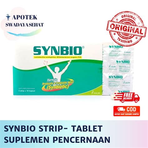 Jual Synbio Strip Suplemen Prebiotik Probiotik Per Tablet Pencernaan