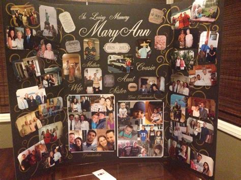 Memory Board made for great gramma's funeral service. Memorial Picture collage for funeral ...