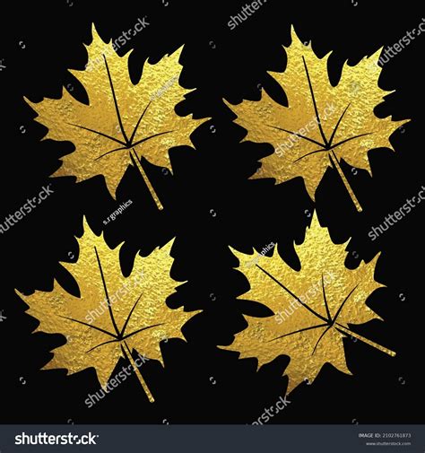 Chinar Leaf Golden Maple Leaf Wallpaper Stock Vector Royalty Free