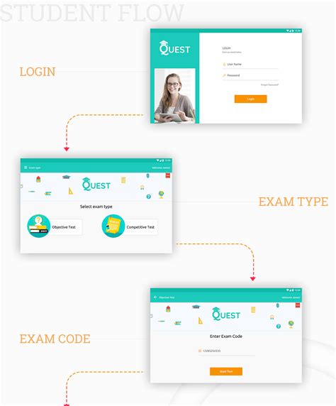 Quest - Exam App on Behance