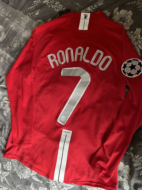 Retro Ronaldo Ucl Final Manchester United Nike Long Sleeve Jersey