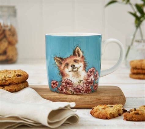 Tasse Poppy Field Fuchs Englisches Porzellan Wrendale