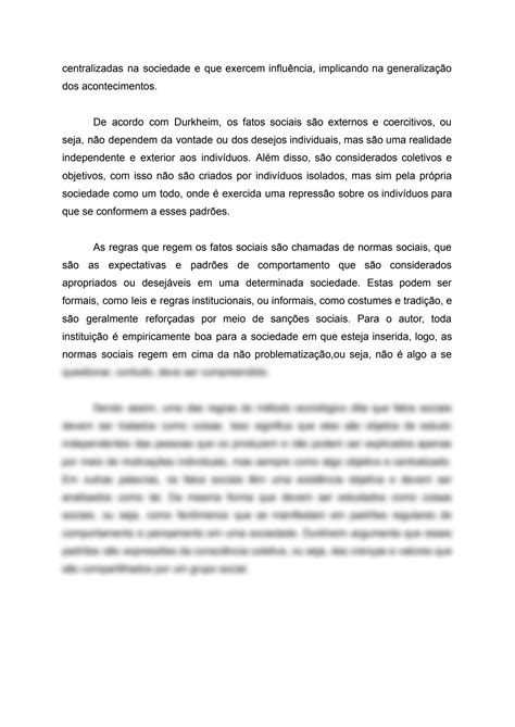 SOLUTION Resenha Do Livro As Regras Do M Todo Sociol Gico De Mile