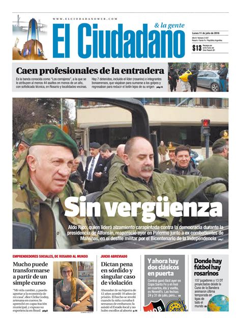 Tapa Diario El Ciudadano Y La Región