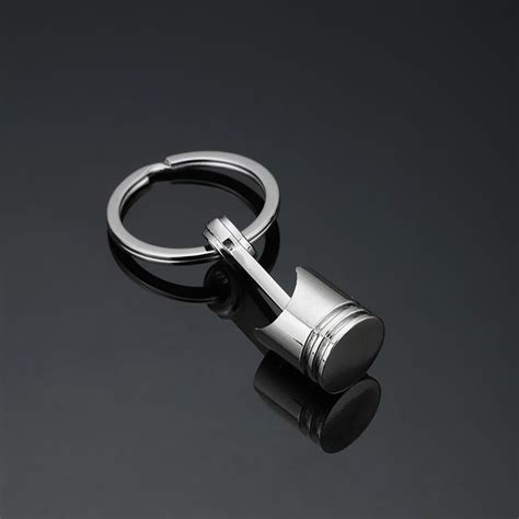 Hot New Wholesale Promotional Gifts Silver Metal Piston Car Keychain