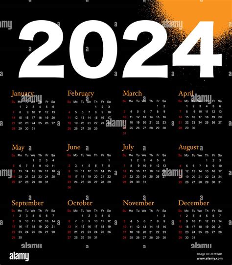 2024 Calendar For Corporate Modern And Clean Sleek Style Vector