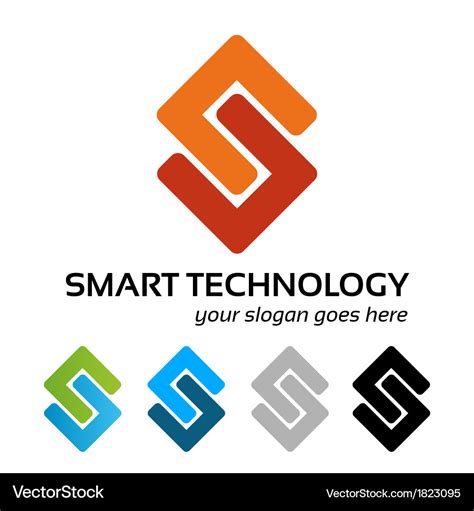 Smart Tech Logo Work Royalty Free Vector Image