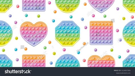 Fidget Toy Pattern Popit Sensory Vector Stock Vector Royalty Free