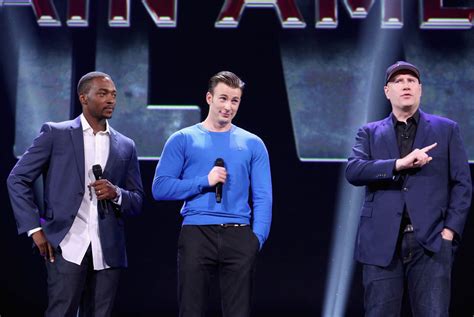 Chris Evans And Anthony Mackie At Disney S D23 EXPO 2015 For Captain