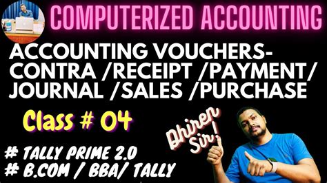 Accounting Vouchers Contra Receipt Payment Journal Sales