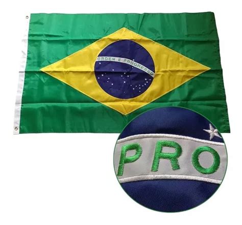 Bandera país Brasil verde Myflag Brasil Bordada de 150cm x 90cm x